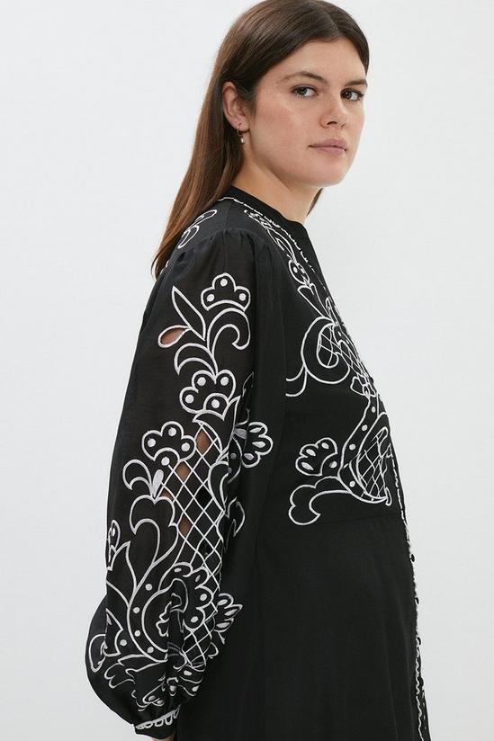 Coast Plus Size Cutwork And Embroidery Shirt Dress 2