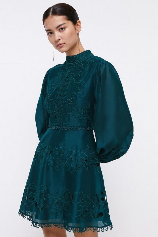 Coast Petite Cutwork And Embroidered Dress 1