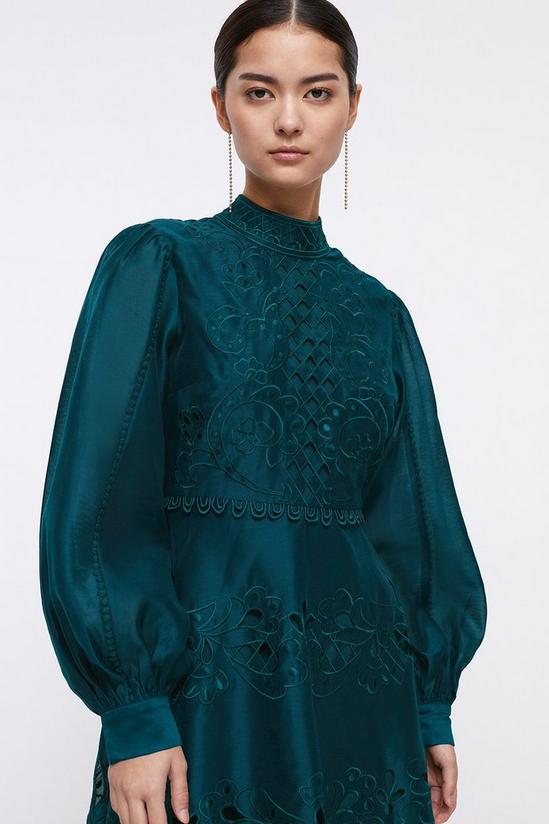 Coast Petite Cutwork And Embroidered Dress 4