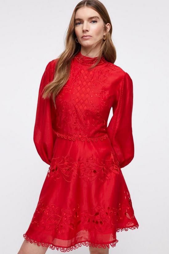 Coast Cutwork And Embroidered Balloon Sleeve Dress 3