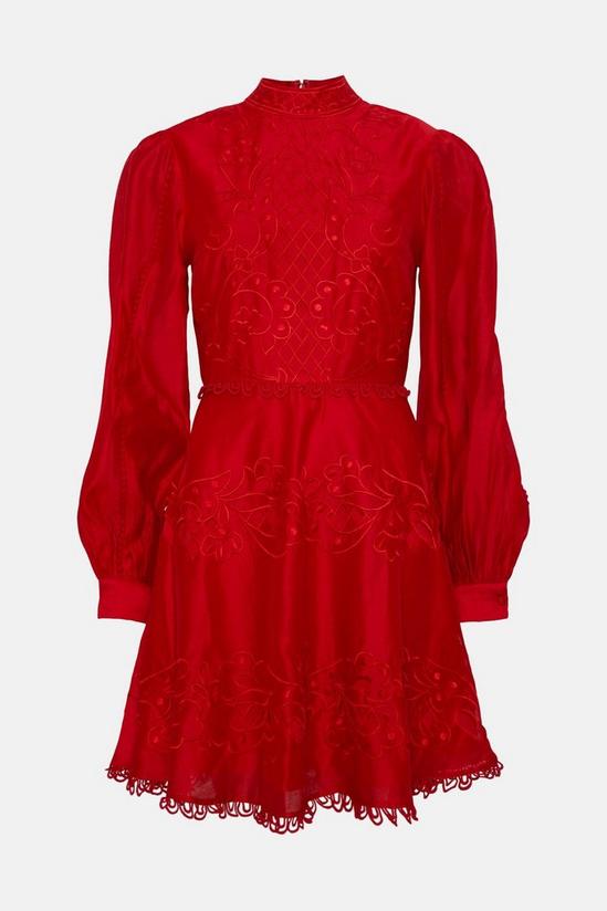 Coast Cutwork And Embroidered Balloon Sleeve Dress 4