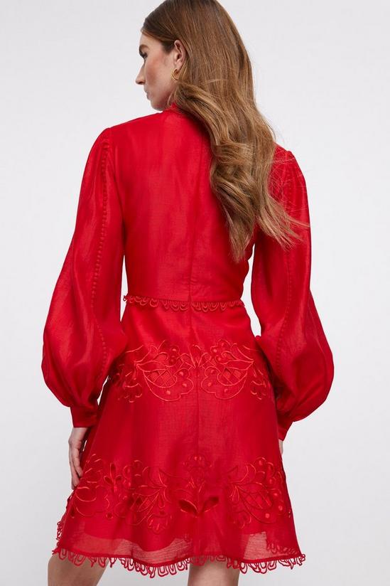 Coast Cutwork And Embroidered Balloon Sleeve Dress 5