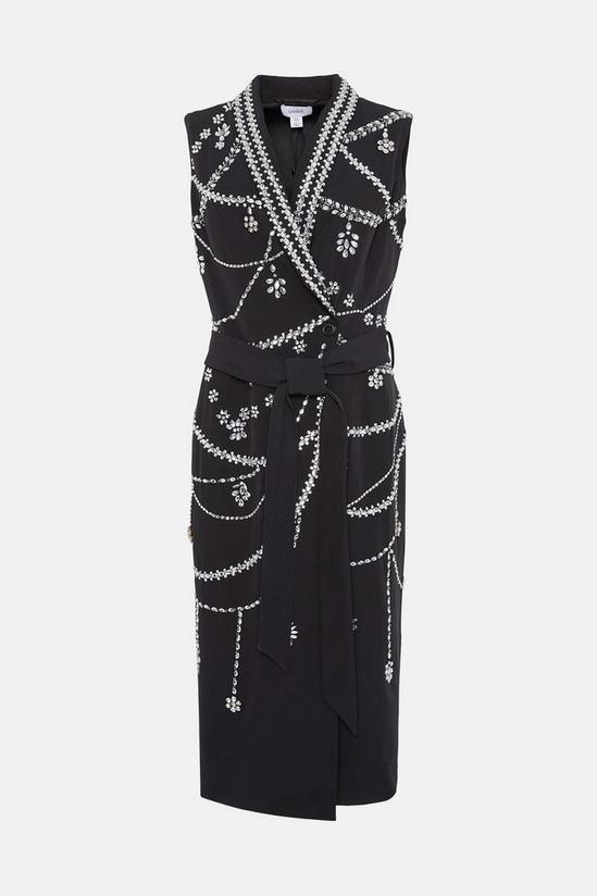 Coast Premium Sleeveless Tux Dress With Hand Beadin 4