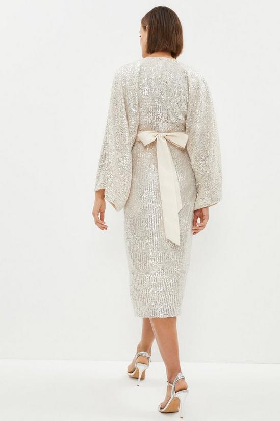 Coast Sequin Kimono Sleeve Wrap Dress 3