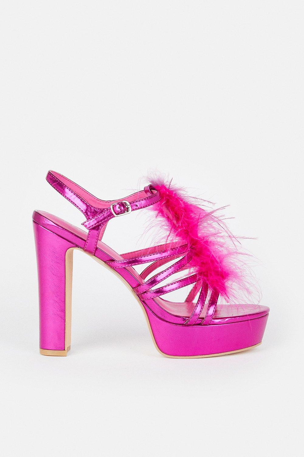 Magenta 2024 platform heels