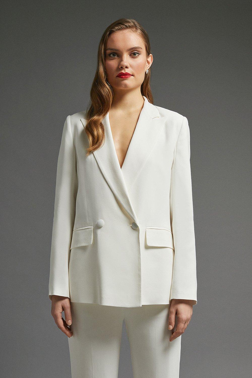 Double Breasted Blazer - Ivory