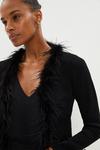 Coast Faux Fur Trim Knitted Cover Up thumbnail 2