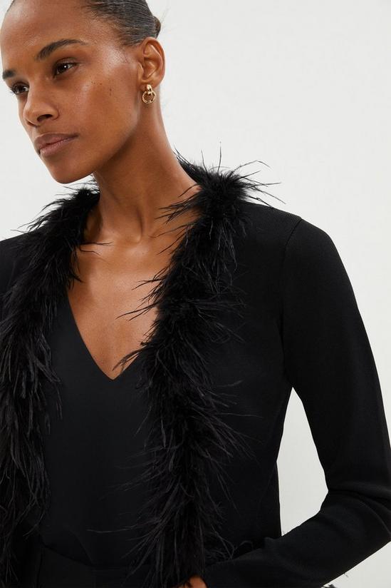 Coast Faux Fur Trim Knitted Cover Up 2
