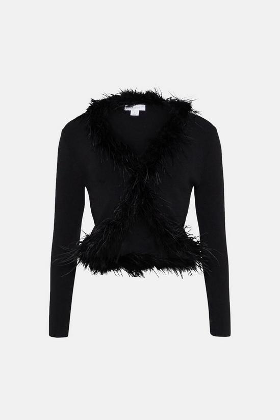 Coast Faux Fur Trim Knitted Cover Up 4