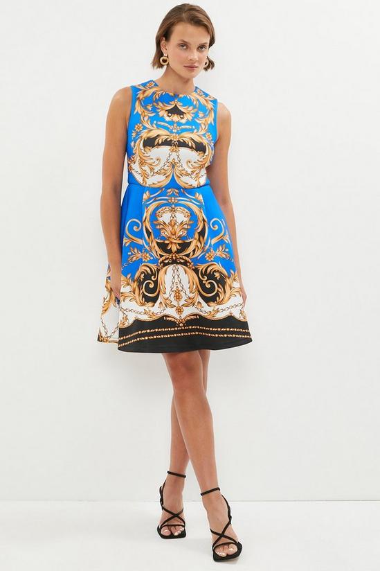 Coast Baroque Placement Print Full Skirt Dress 1