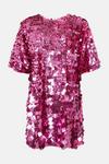 Coast Plus Size Premium Square Sequin T Shirt Dress thumbnail 4
