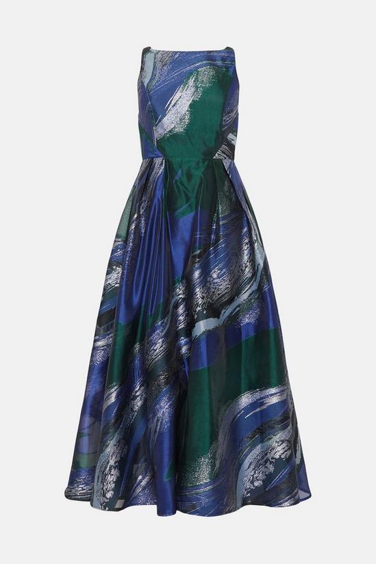 Coast Premium Metallic Abstract Jacquard Midi Dress 4