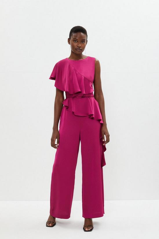 Coast Frill Detail Belted Satin Jumpsuit 2