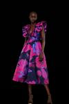 Coast Ruffle Sleeve Organza Jacquard Midi Dress thumbnail 1