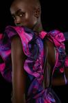 Coast Ruffle Sleeve Organza Jacquard Midi Dress thumbnail 2