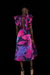 Coast Ruffle Sleeve Organza Jacquard Midi Dress thumbnail 3
