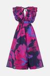 Coast Ruffle Sleeve Organza Jacquard Midi Dress thumbnail 4