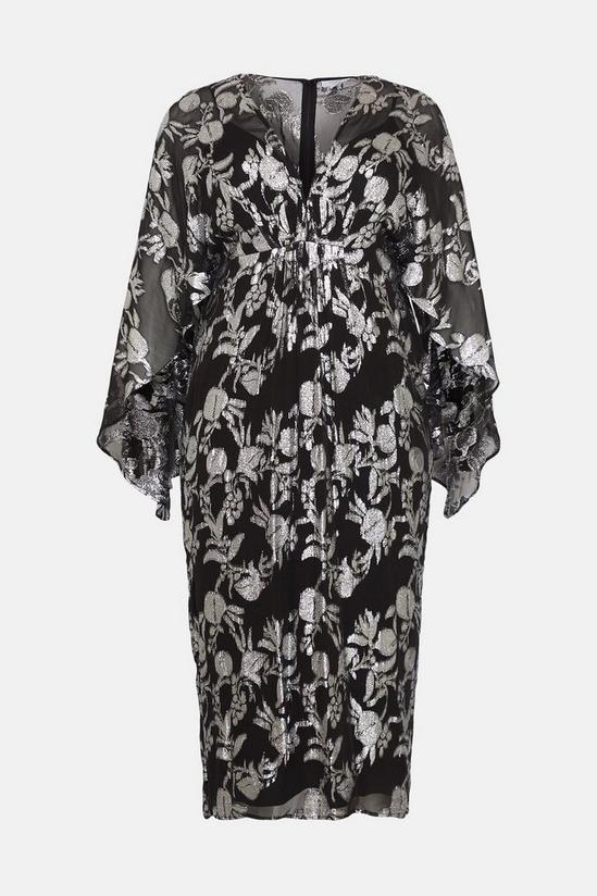 Coast Plus Size Premium Metallic Kimono Dress 4
