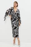Coast Premium Metallic Kimono Sleeve V Neck Dress thumbnail 1