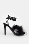 Coast Strappy Feather Faux Suede Heel thumbnail 1