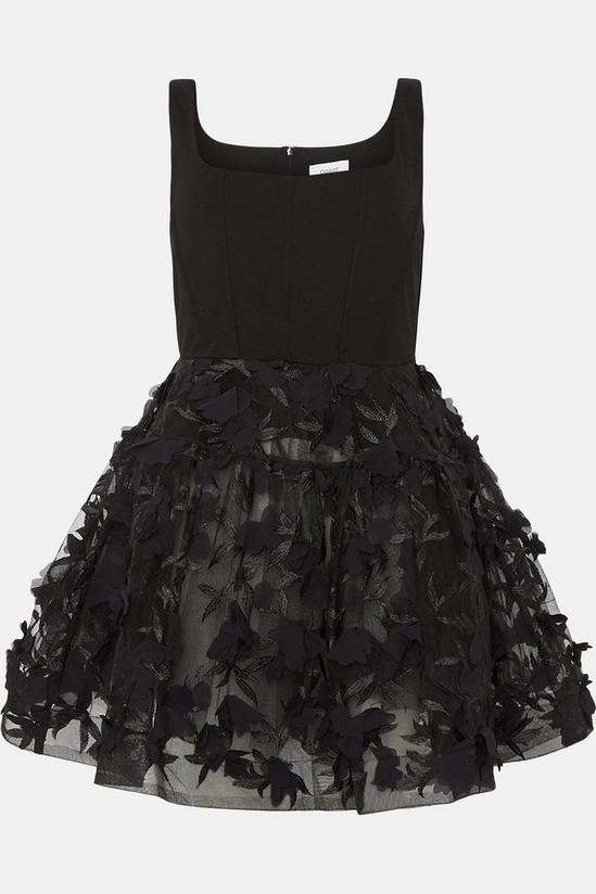 Coast Boned Bodice 3d Floral Full Skirt Mini Dress 4