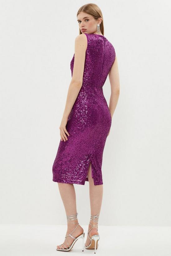 Coast Sequin Dress With Ruching 3