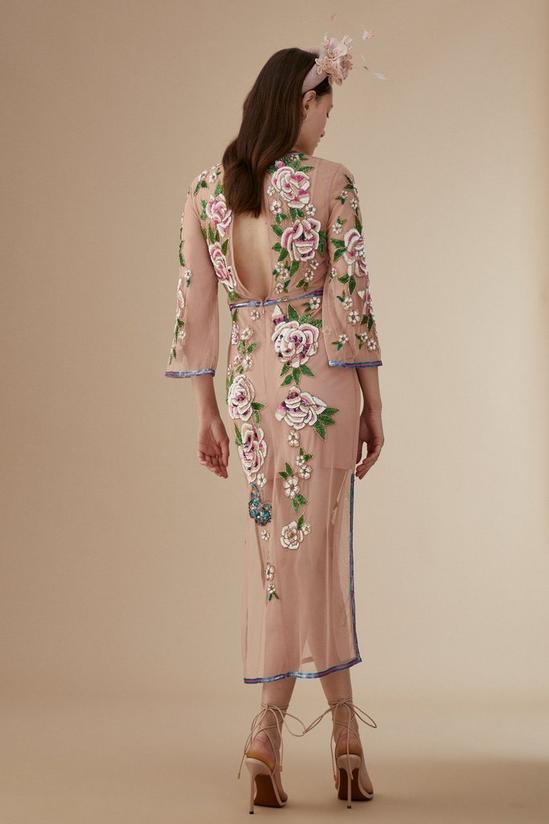 Coast Lisa Tan Premium Hand Embellished Midi Dress 5