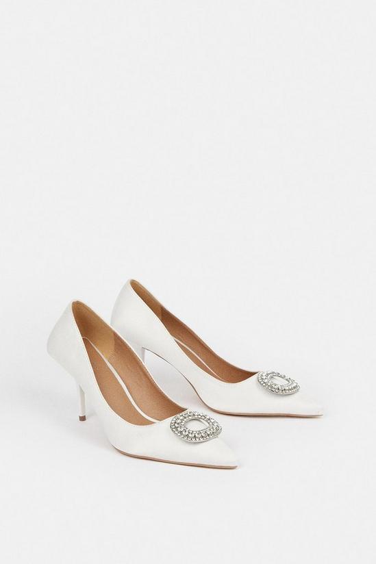 Coast Diamante Brooch Detail Stiletto Court Shoes 3