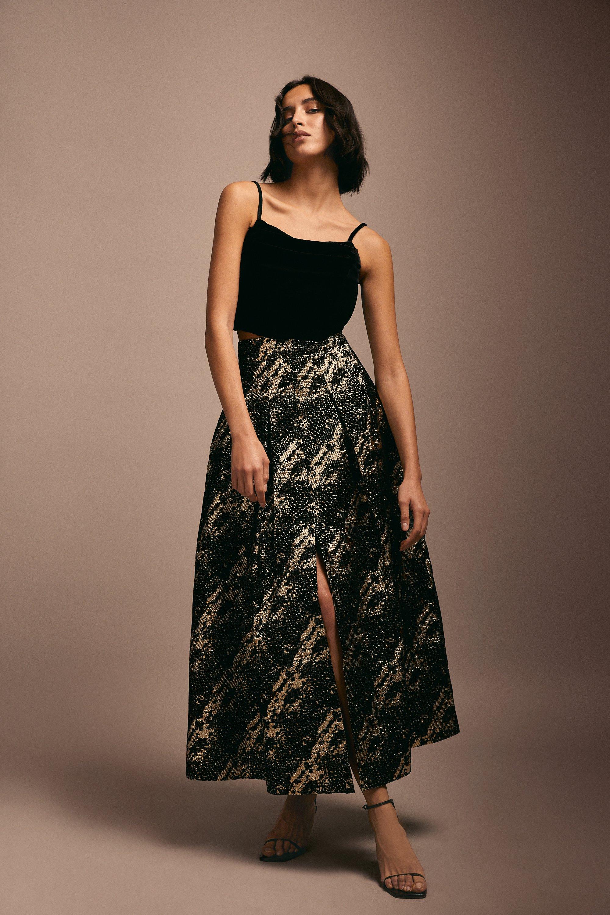 Maxi skirt jacquard sale