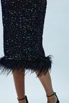 Coast Sequin Midi Dress With Feather Hem thumbnail 2