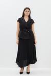 Coast Plus Size Premium Pleat Skirt Wrap Top Midi Dress thumbnail 1