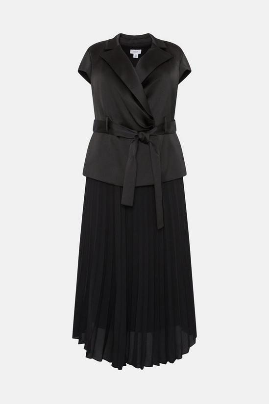 Coast Plus Size Premium Pleat Skirt Wrap Top Midi Dress 4