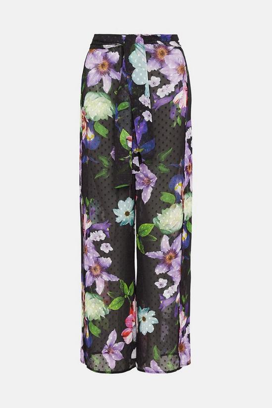 Coast Printed Clipped Side Split Beach Cover Trousers 4