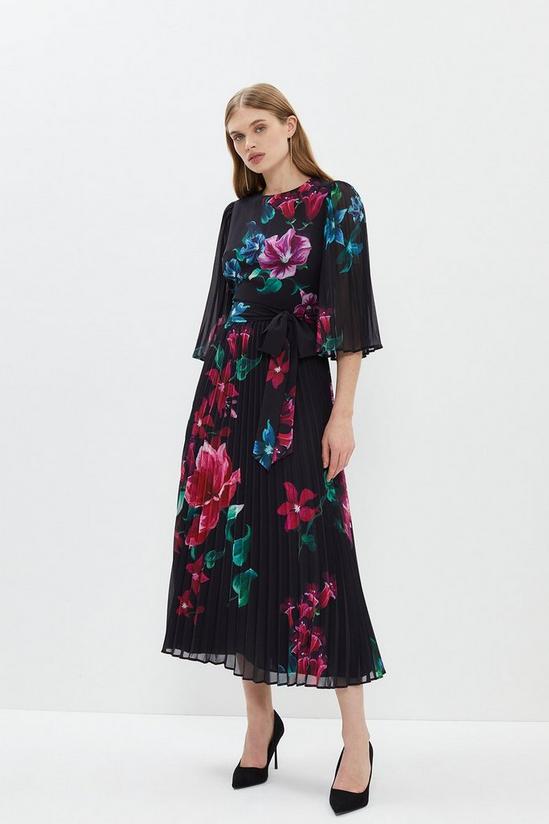 Coast Floral Print Pleated Midi Dress 1