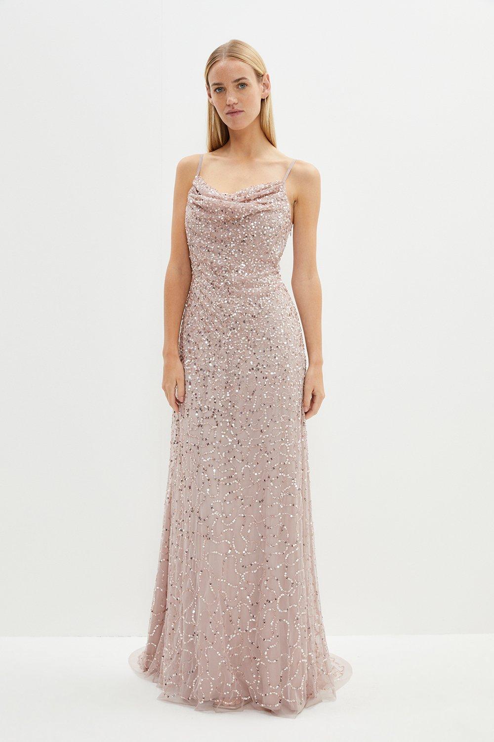 Coast toya hot sale sequin maxi dress