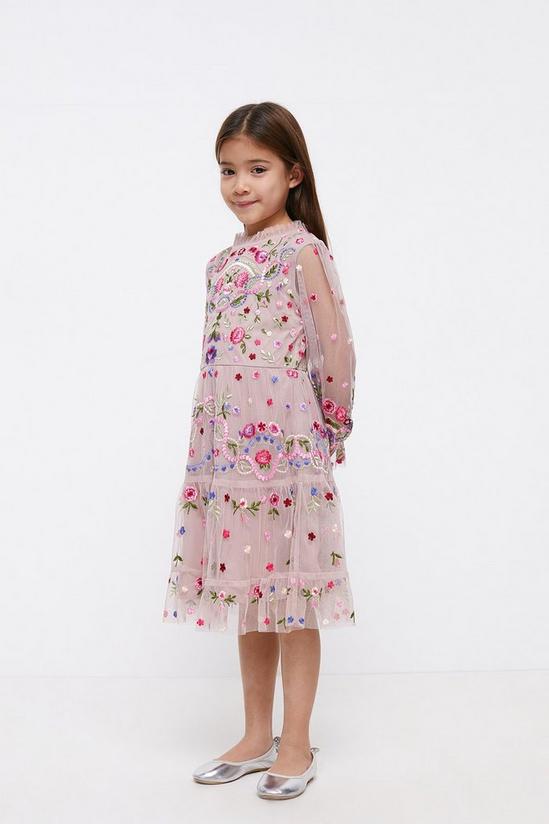 Coast Girls Long Sleeve All Over Embroidered Dress 1
