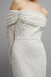 Coast Draped Bardot Sequin Long Sleeve Maxi Dress thumbnail 6