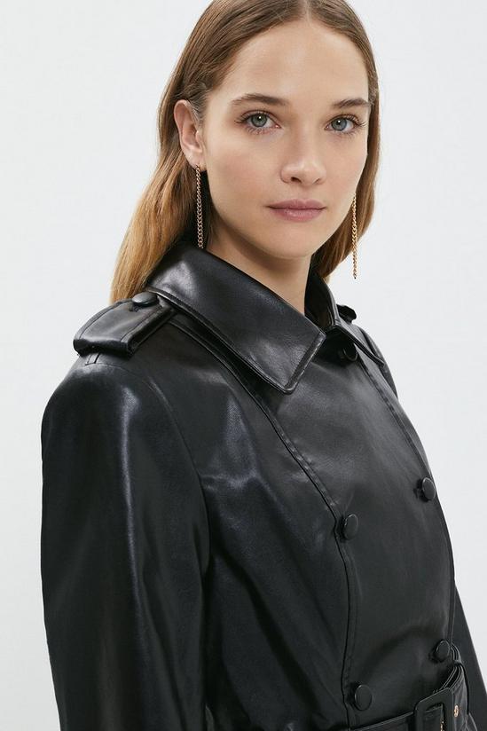 Coast Faux Leather Trench Coat 2