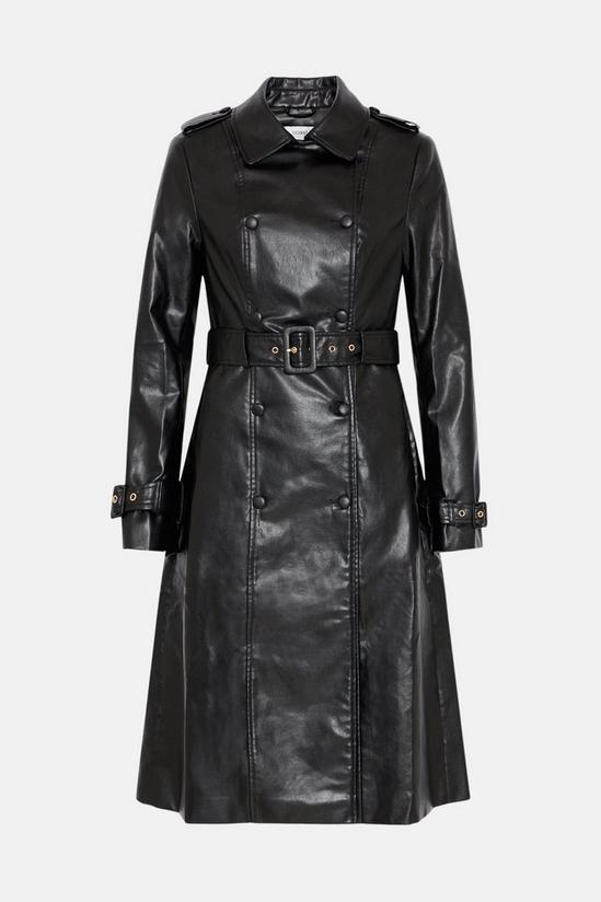 Coast Faux Leather Trench Coat 4