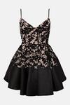Coast Lace Twill Mix Full Skirt Midi Dress thumbnail 4