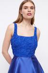 Coast Lace Corset Top Twill Full Skirt Midi Dress thumbnail 2