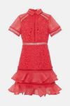 Coast Organza Trim Lace Mini Shirt Dress thumbnail 4