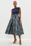 Coast Satin Jacquard Full Skirt Midi Dress thumbnail 1