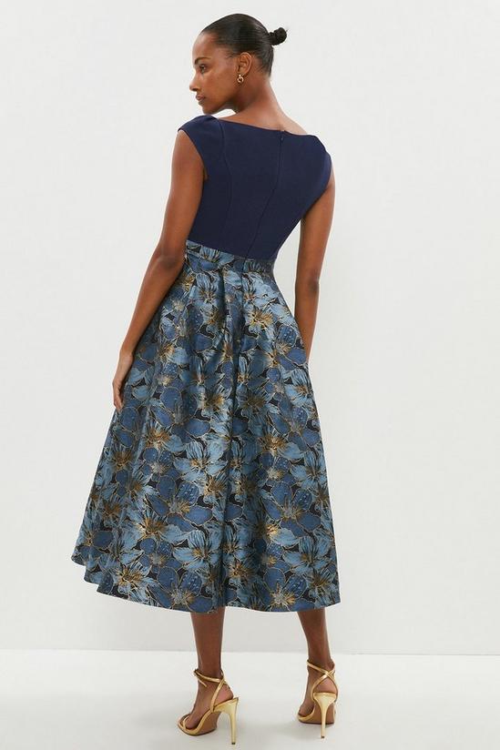 Coast Satin Jacquard Full Skirt Midi Dress 3