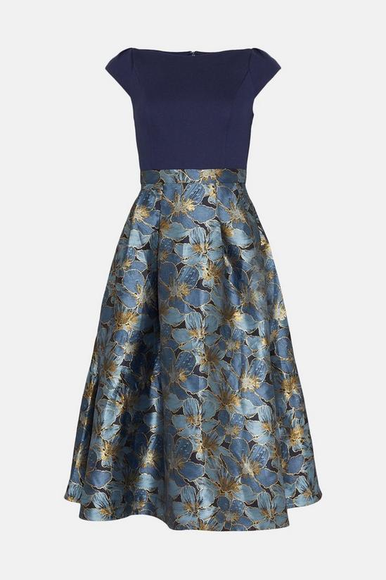 Coast Satin Jacquard Full Skirt Midi Dress 4