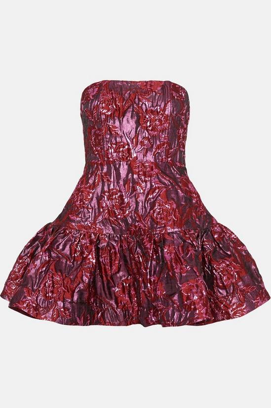 Coast Jacquard Bandeau Full Skirt Mini Dress 4
