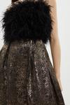 Coast Feather Bodice Metallic Jacquard Full Skirt Midi Dress thumbnail 5