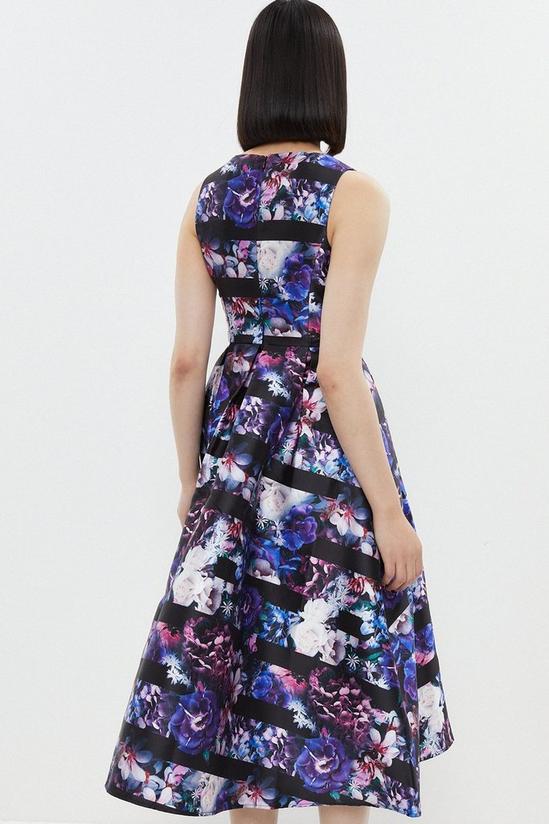 Coast Stripe Floral Print Full Skirt Midi Dress 3