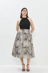 Coast Plus Size Premium Jacquard Skirt Halter Top Midi Dress thumbnail 1