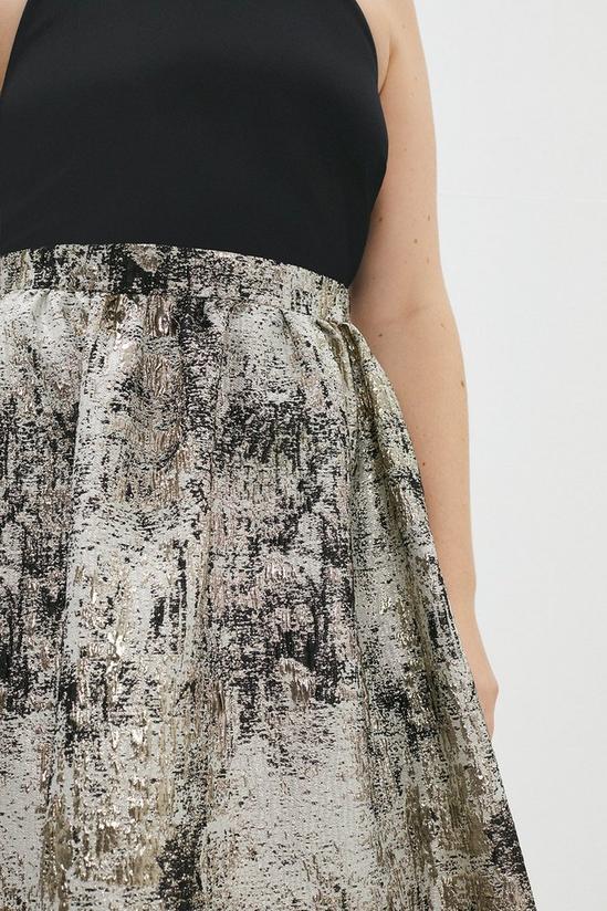 Coast Plus Size Premium Jacquard Skirt Halter Top Midi Dress 2